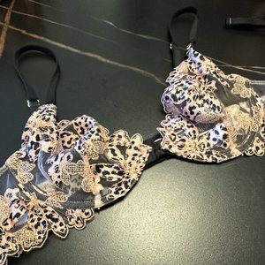 VS sexy animal print lace bra 34B